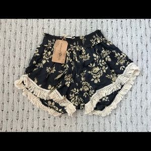 Lounge fringe shorts
